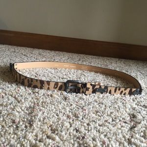 Fossil animal print belt